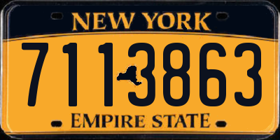 NY license plate 7113863