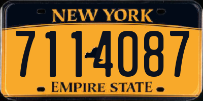 NY license plate 7114087