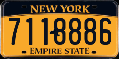 NY license plate 7118886