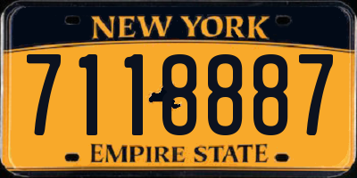 NY license plate 7118887