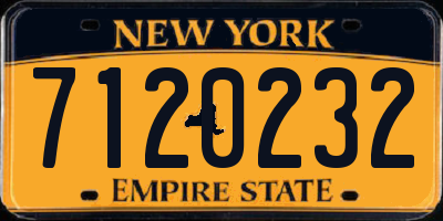 NY license plate 7120232