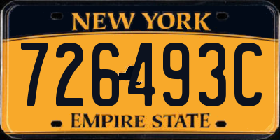 NY license plate 726493C