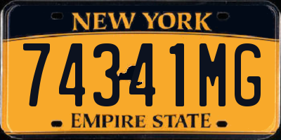 NY license plate 74341MG