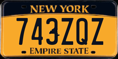 NY license plate 743ZQZ