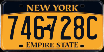 NY license plate 746728C