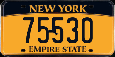 NY license plate 75530