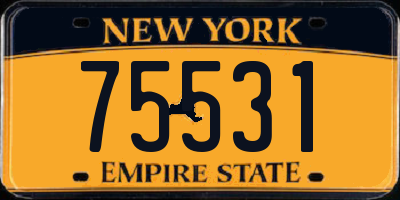 NY license plate 75531