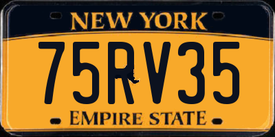 NY license plate 75RV35