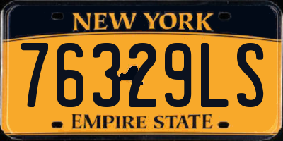 NY license plate 76329LS