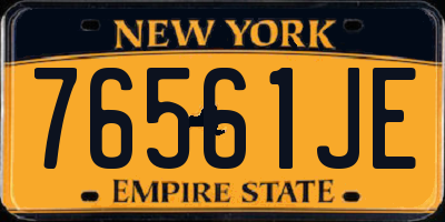 NY license plate 76561JE