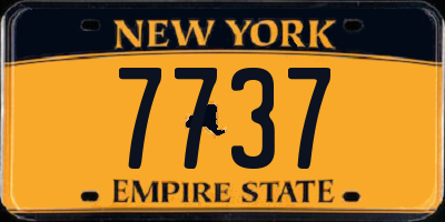 NY license plate 7737