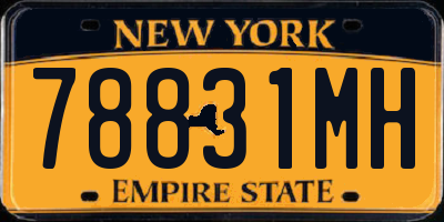 NY license plate 78831MH