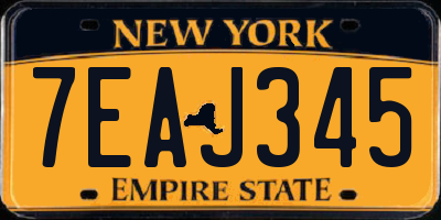 NY license plate 7EAJ345