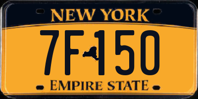 NY license plate 7F150