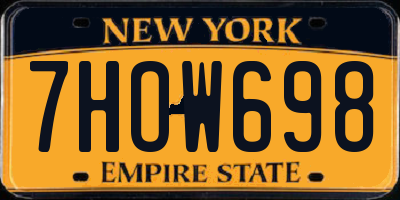 NY license plate 7HOW698