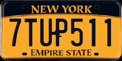 NY license plate 7TUP511