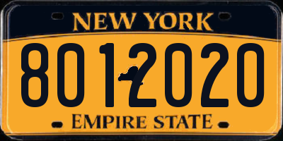 NY license plate 8012020