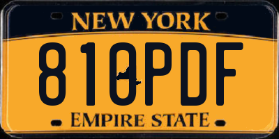 NY license plate 810PDF