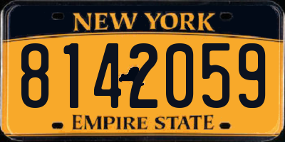 NY license plate 8142059