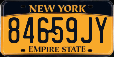 NY license plate 84659JY