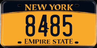 NY license plate 8485