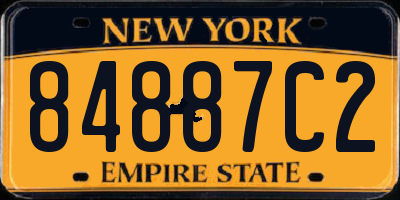 NY license plate 84887C2