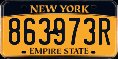 NY license plate 863973R