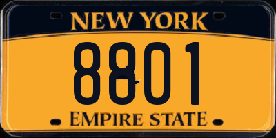 NY license plate 8801