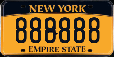 NY license plate 888888