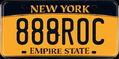 NY license plate 888ROC