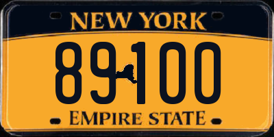 NY license plate 89100