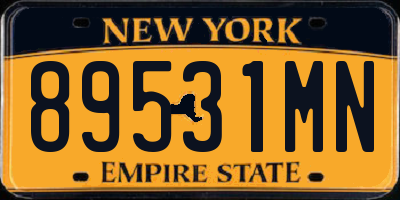 NY license plate 89531MN