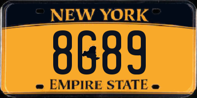 NY license plate 8G89