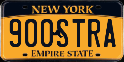 NY license plate 900STRA