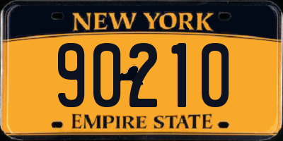 NY license plate 90210