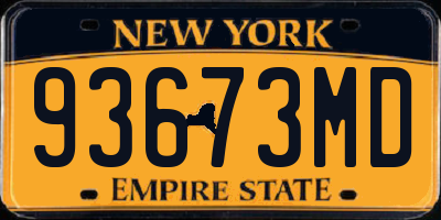 NY license plate 93673MD