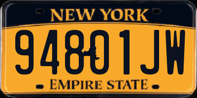 NY license plate 94801JW