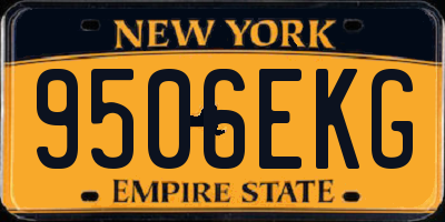 NY license plate 9506EKG