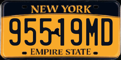 NY license plate 95519MD