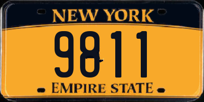 NY license plate 9811