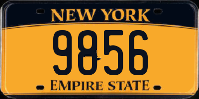 NY license plate 9856