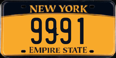 NY license plate 9991