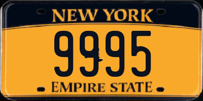 NY license plate 9995