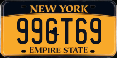 NY license plate 99GT69