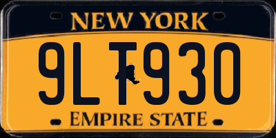 NY license plate 9LT930