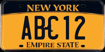 NY license plate ABC12