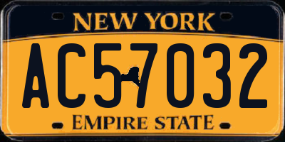 NY license plate AC57032