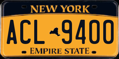 NY license plate ACL9400