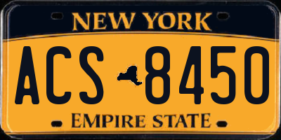 NY license plate ACS8450