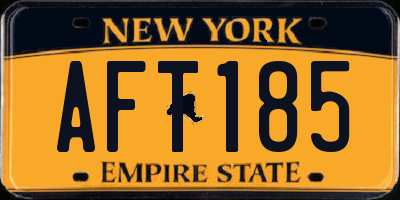 NY license plate AFT185